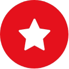 A red circle with a white star in it.