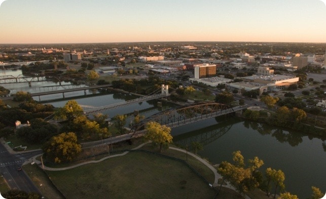 An aerial view of san antonio, texas.